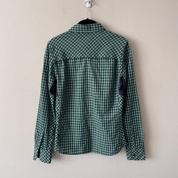 Icebreaker Terra Long Sleeve Plaid Pattern Casual Button Up Shirt Green Small - Picture 3 of 8